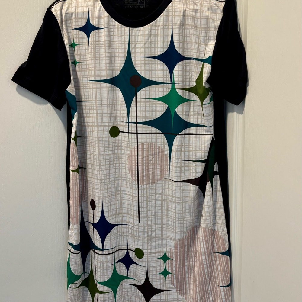 Two NWOT Redbubble T-shirt Multicolor Geometric Dress